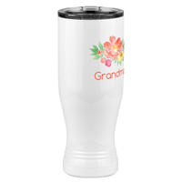 Thumbnail for Personalized Flowers Pilsner Tumbler (20 oz) - Grandma - Front Right View