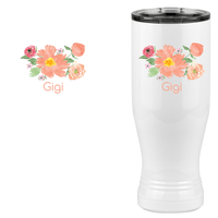 Thumbnail for Personalized Flowers Pilsner Tumbler (20 oz) - Gigi - Design View