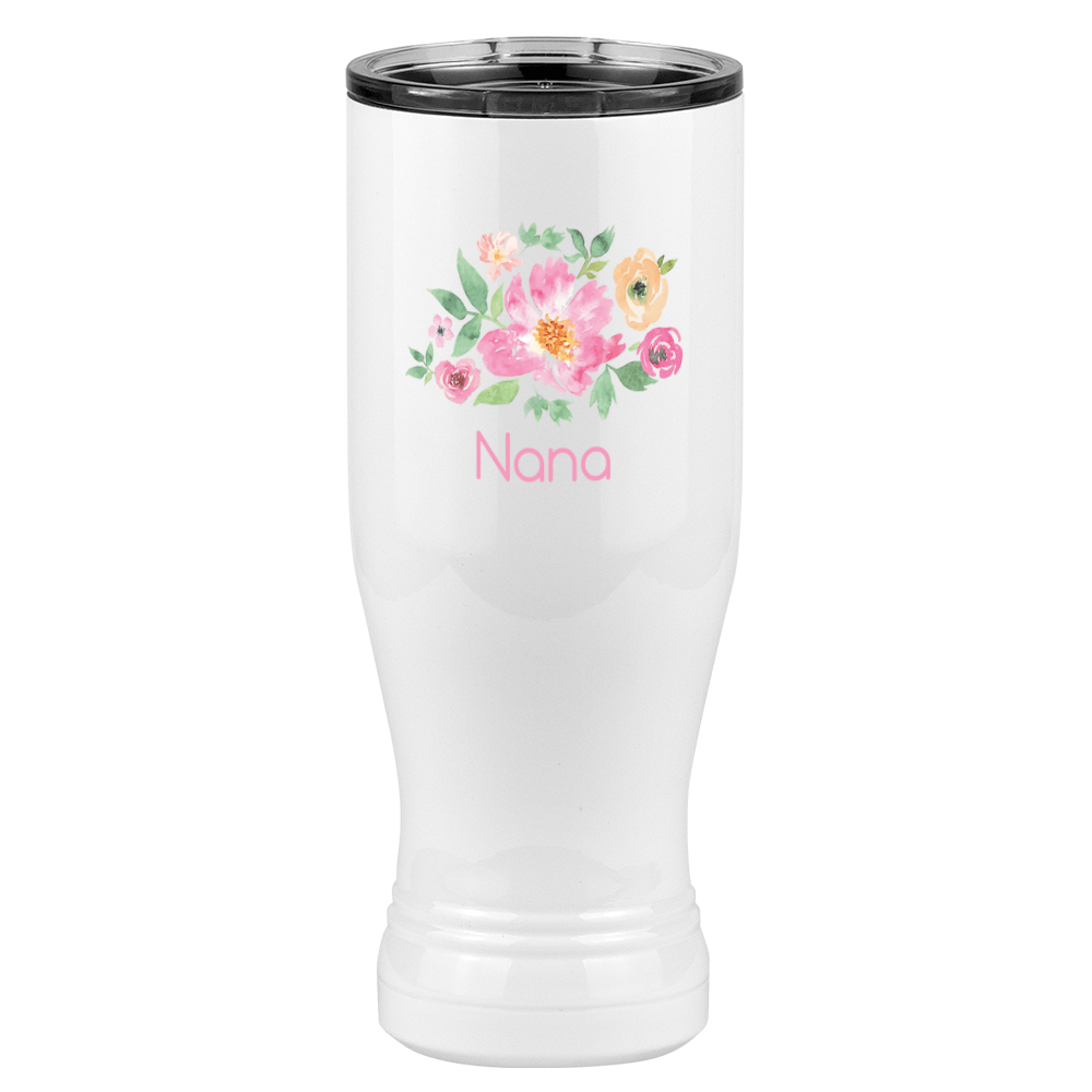 Personalized Flowers Pilsner Tumbler (20 oz) - Nana - Left View