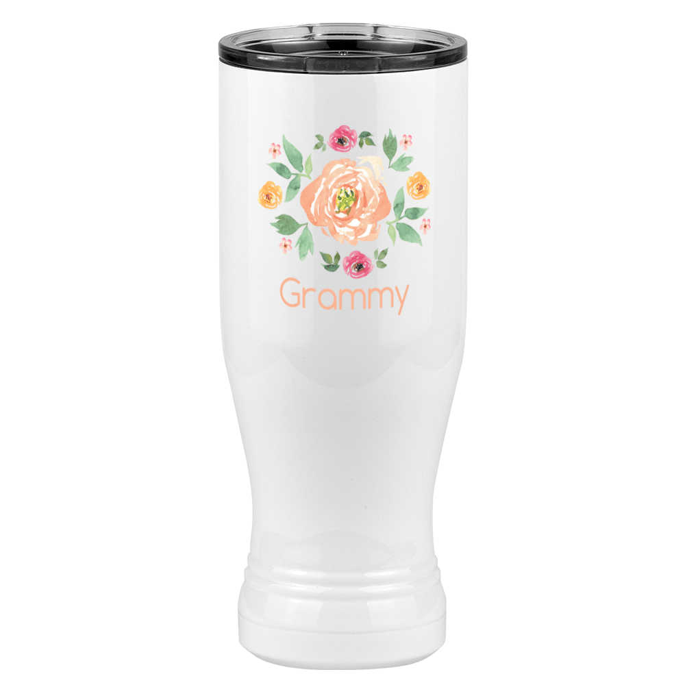 Personalized Flowers Pilsner Tumbler (20 oz) - Grammy - Right View