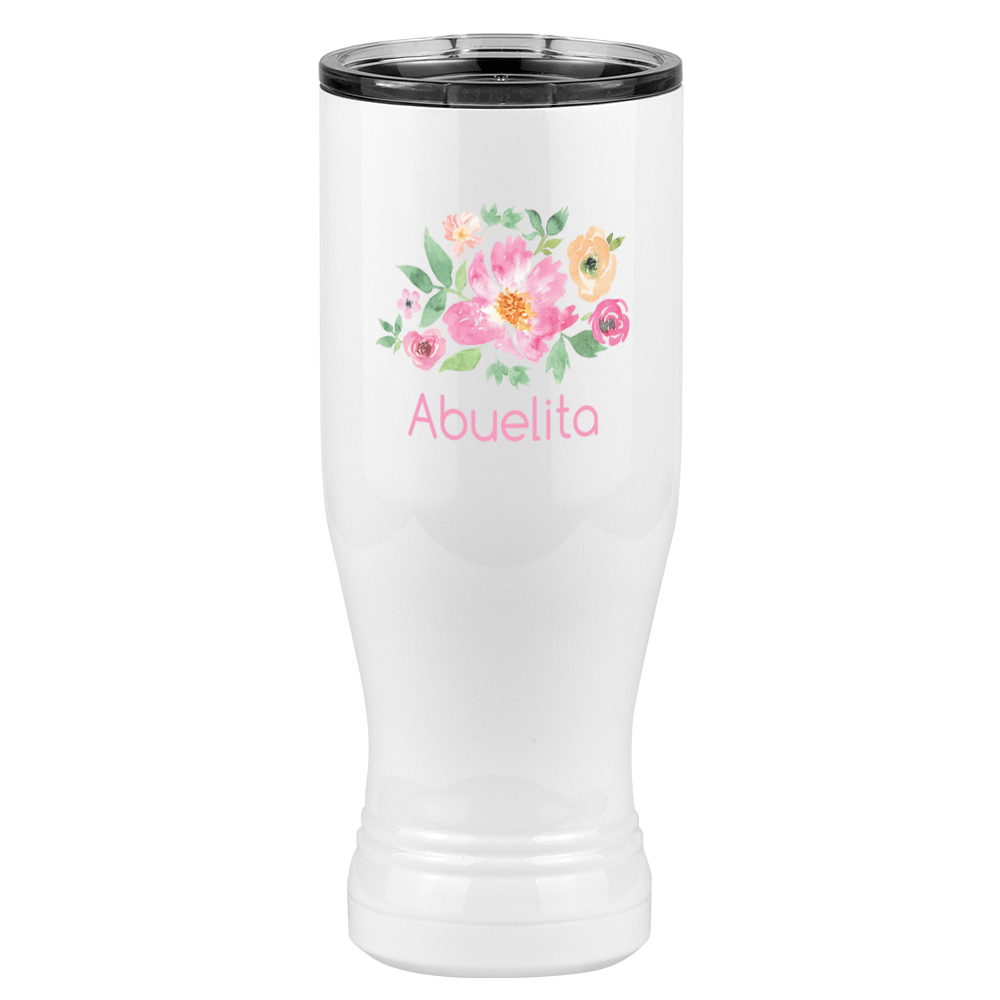 Personalized Flowers Pilsner Tumbler (20 oz) - Abuelita - Right View