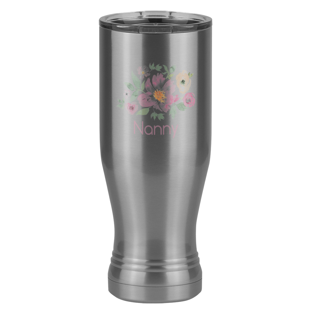 Personalized Flowers Pilsner Tumbler (20 oz) - Nanny - Right View