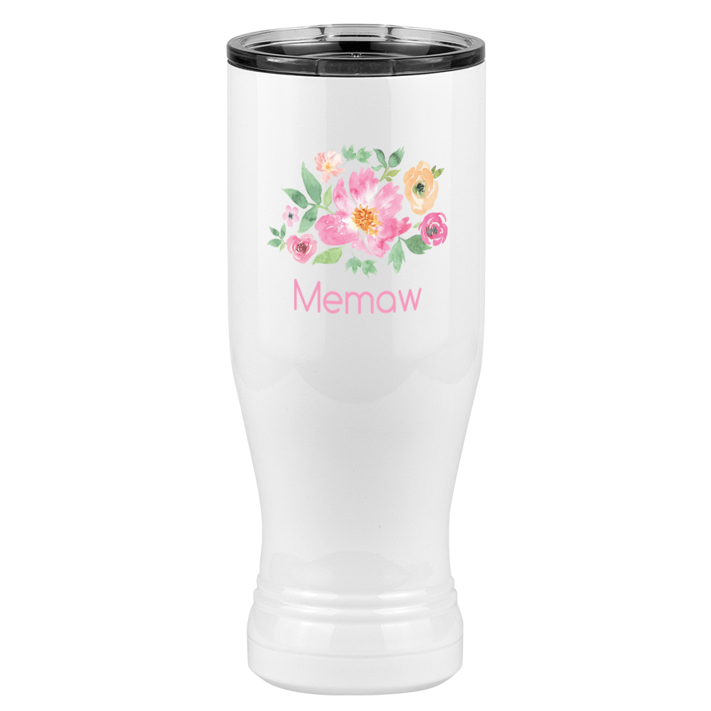 Personalized Flowers Pilsner Tumbler (20 oz) - Memaw - Right View