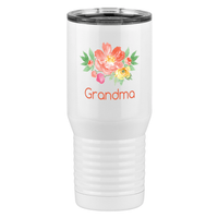 Thumbnail for Personalized Flowers Tall Travel Tumbler (20 oz) - Grandma - Right View