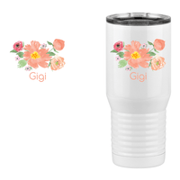 Thumbnail for Personalized Flowers Tall Travel Tumbler (20 oz) - Gigi - Design View