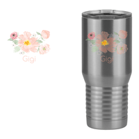 Thumbnail for Personalized Flowers Tall Travel Tumbler (20 oz) - Gigi - Design View