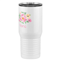 Thumbnail for Personalized Flowers Tall Travel Tumbler (20 oz) - Nana - Front Left View