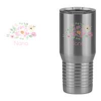 Thumbnail for Personalized Flowers Tall Travel Tumbler (20 oz) - Nana - Design View