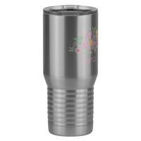 Thumbnail for Personalized Flowers Tall Travel Tumbler (20 oz) - Nana - Front Right View