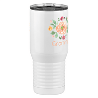 Thumbnail for Personalized Flowers Tall Travel Tumbler (20 oz) - Grammy - Front Right View