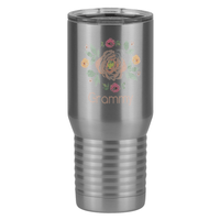 Thumbnail for Personalized Flowers Tall Travel Tumbler (20 oz) - Grammy - Right View