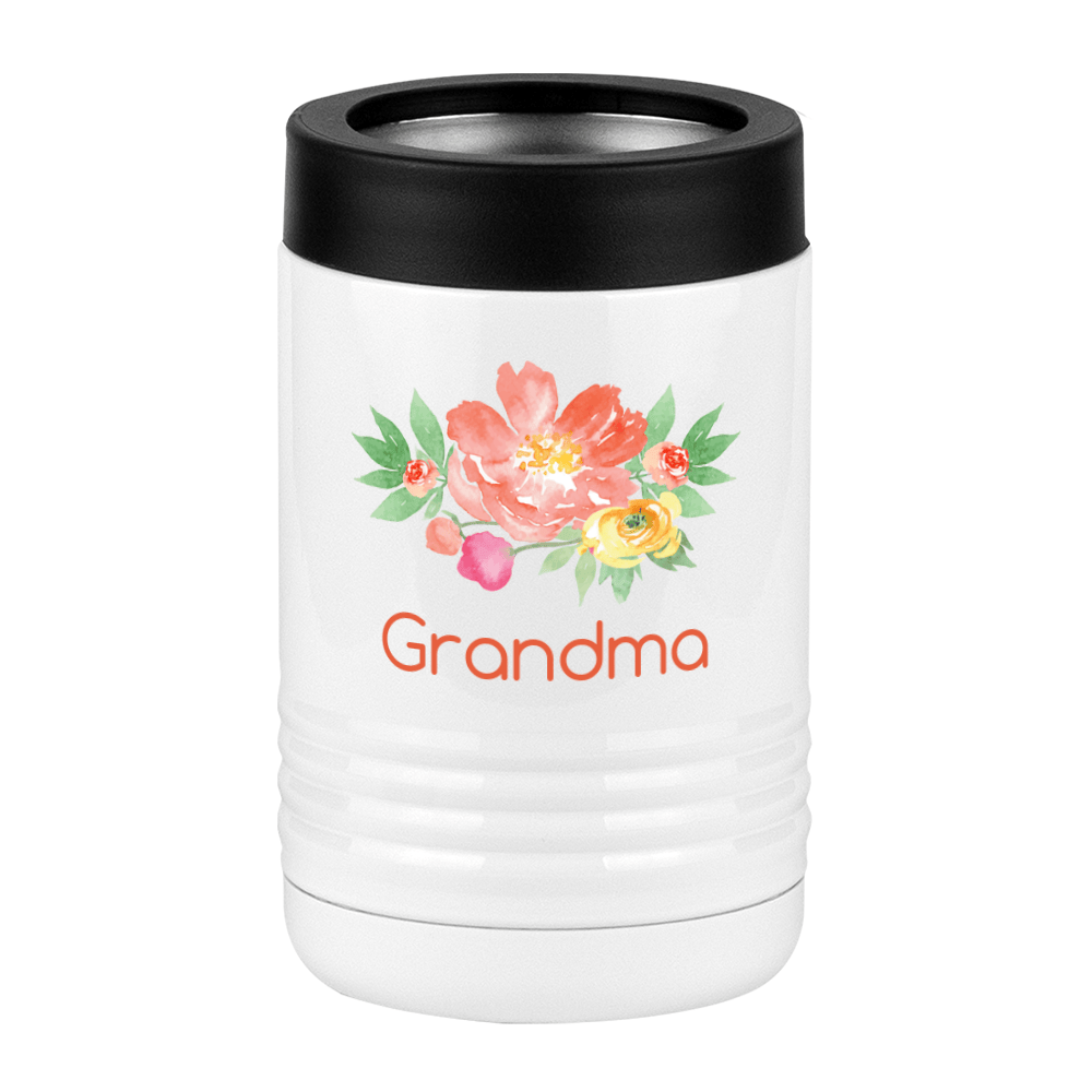 Personalized Flowers Beverage Holder - Grandma - Left View