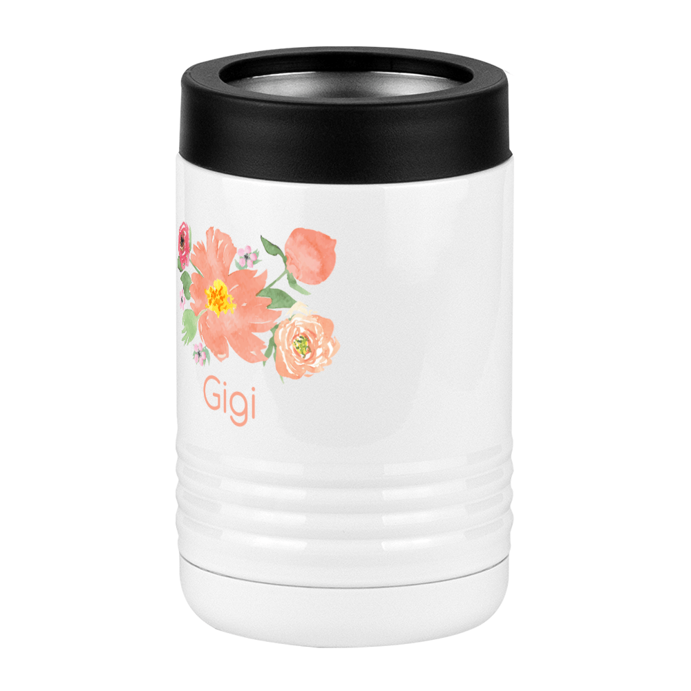 Personalized Flowers Beverage Holder - Gigi - Front Left View