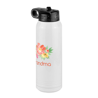 Thumbnail for Personalized Flowers Water Bottle (30 oz) - Grandma - Front Right View