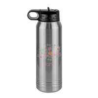 Thumbnail for Personalized Flowers Water Bottle (30 oz) - Nana - Front View