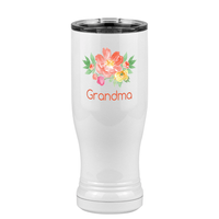 Thumbnail for Personalized Flowers Pilsner Tumbler (14 oz) - Grandma - Right View