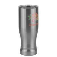 Thumbnail for Personalized Flowers Pilsner Tumbler (14 oz) - Grandma - Front Right View