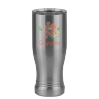 Thumbnail for Personalized Flowers Pilsner Tumbler (14 oz) - Grandma - Left View