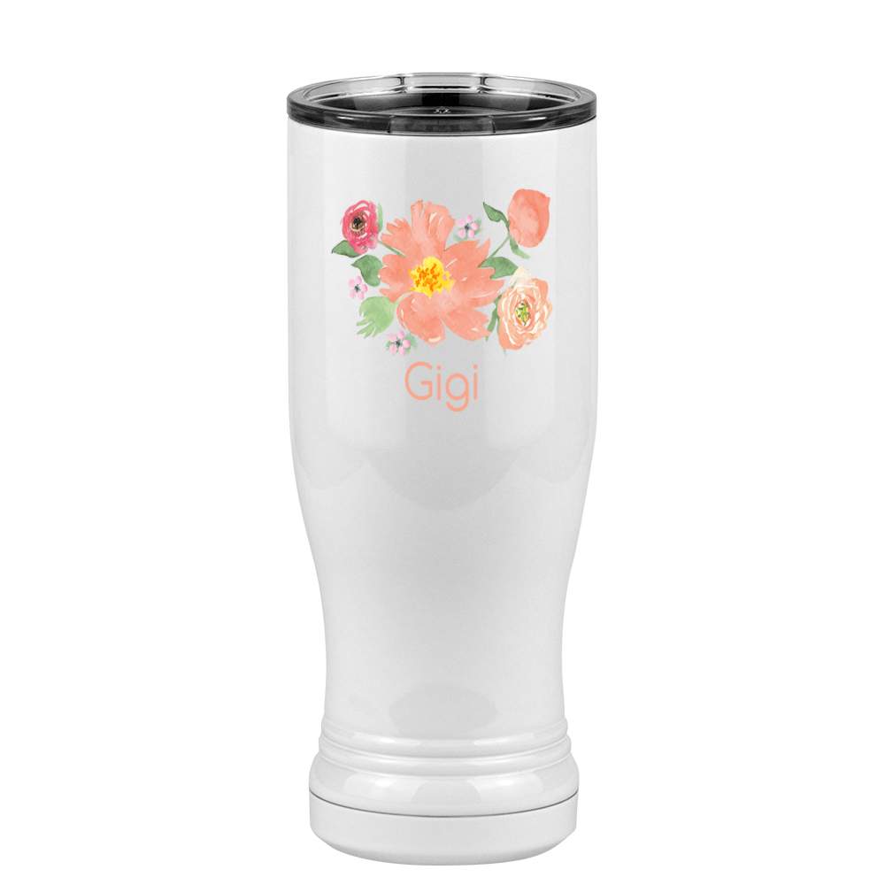 Personalized Flowers Pilsner Tumbler (14 oz) - Gigi - Right View