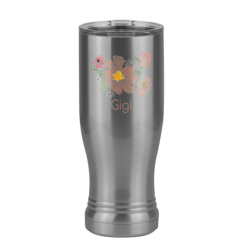 Personalized Flowers Pilsner Tumbler (14 oz) - Gigi - Right View