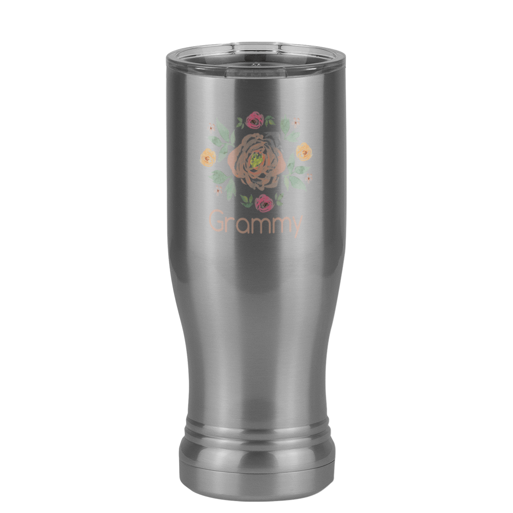 Personalized Flowers Pilsner Tumbler (14 oz) - Grammy - Right View