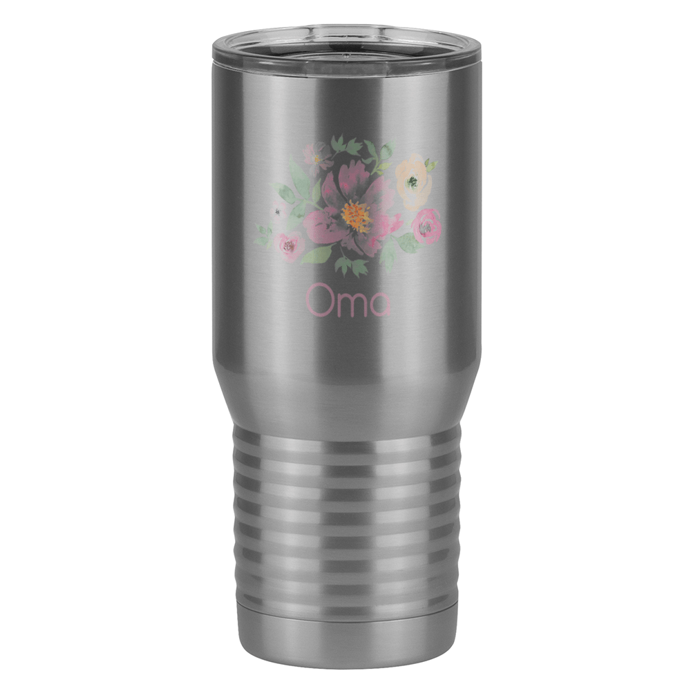 Personalized Flowers Tall Travel Tumbler (20 oz) - Oma - Right View