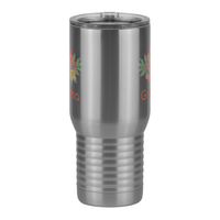 Thumbnail for Personalized Flowers Travel Coffee Mug Tumbler with Handle (20 oz) - Grandma - Front View