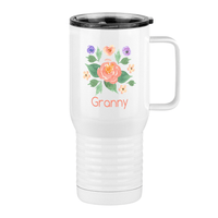 Thumbnail for Personalized Flowers Travel Coffee Mug Tumbler with Handle (20 oz) - Granny - Right View