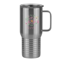 Thumbnail for Personalized Flowers Travel Coffee Mug Tumbler with Handle (20 oz) - Nanny - Right View