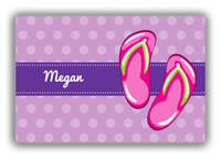 Thumbnail for Personalized Beach Canvas Wrap & Photo Print XIV - Flip Flops - Polka Dots - Front View