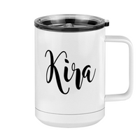 Thumbnail for Personalized Coffee Mug Tumbler with Handle (15 oz), Customize Name in Script Cursive Calligraphy - Right View