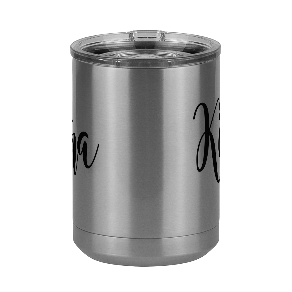 Personalized Coffee Mug Tumbler with Handle (15 oz), Customize Name in Script Cursive Calligraphy - Front View