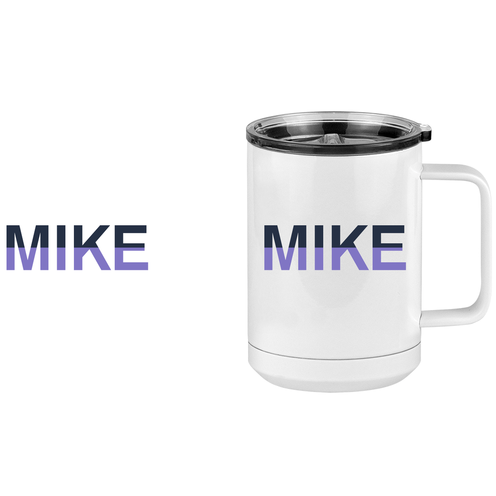 Personalized Coffee Mug Tumbler with Handle (15 oz) - Design View