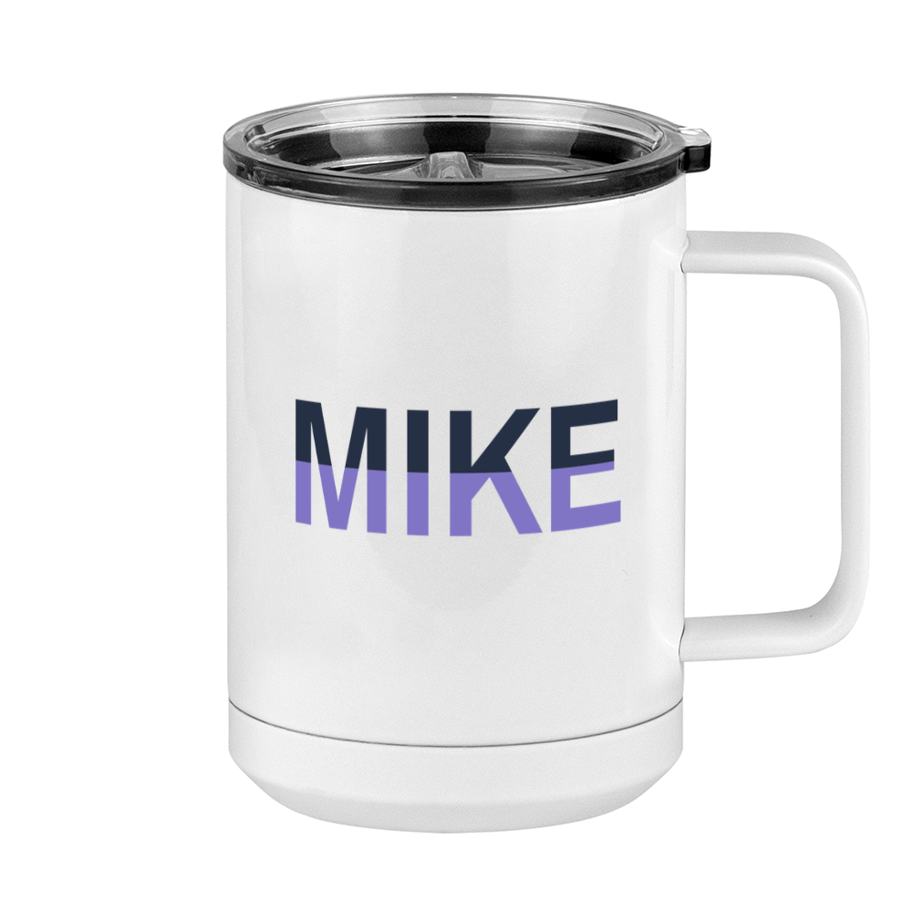 Personalized Coffee Mug Tumbler with Handle (15 oz) - Right View