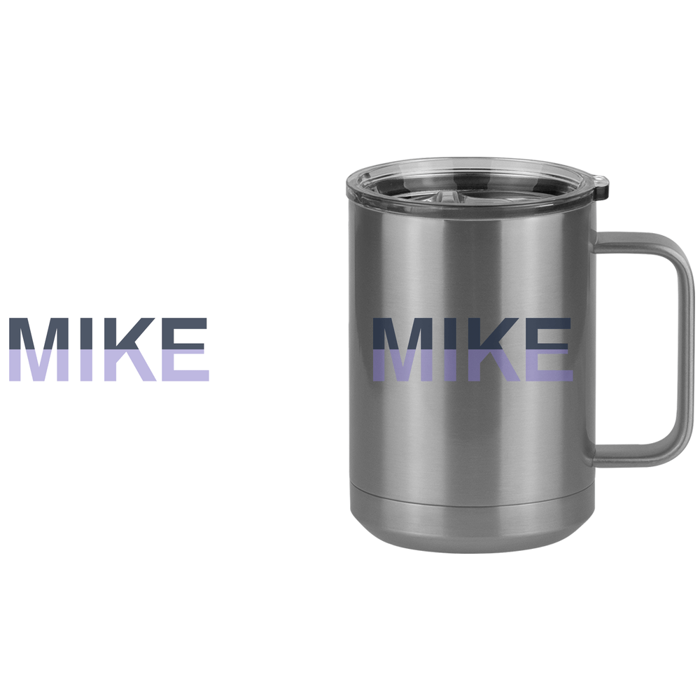 Personalized Coffee Mug Tumbler with Handle (15 oz) - Design View