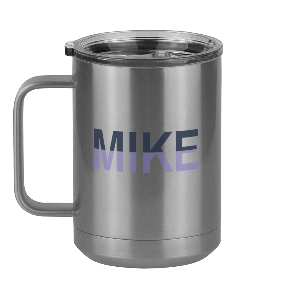 Personalized Coffee Mug Tumbler with Handle (15 oz) - Left View