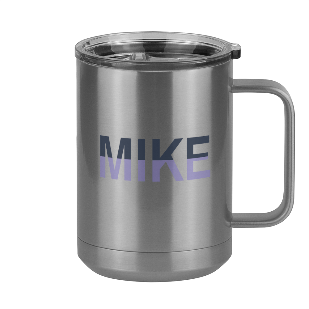 Personalized Coffee Mug Tumbler with Handle (15 oz) - Right View