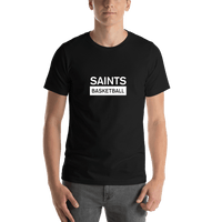 Thumbnail for Custom High School Saints Basketball T-Shirt - Black - Shirt View