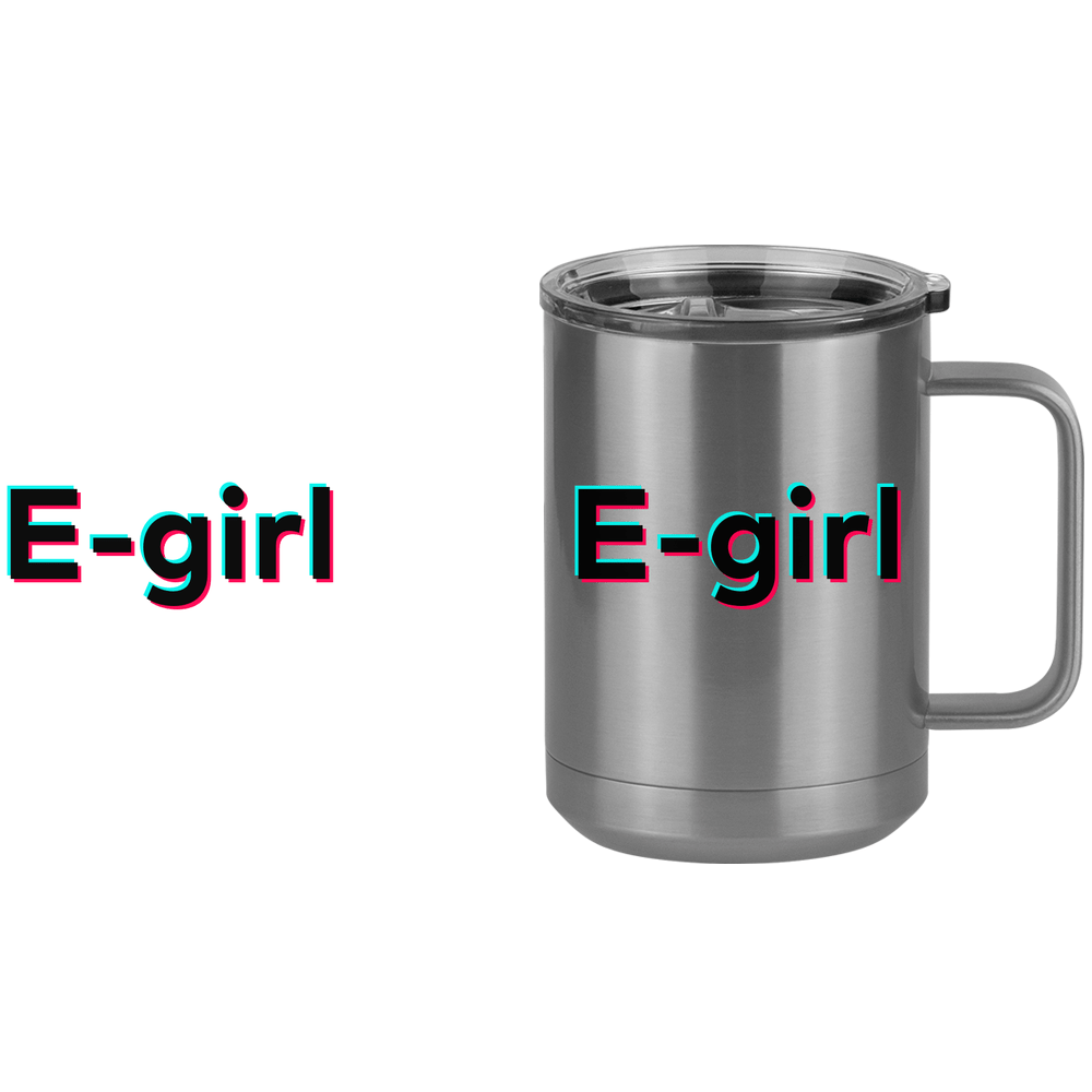 E-girl Coffee Mug Tumbler with Handle (15 oz) - TikTok Trends - Design View