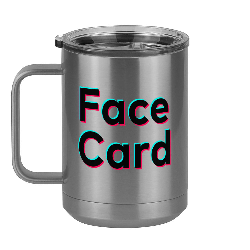 Face Card Coffee Mug Tumbler with Handle (15 oz) - TikTok Trends - Left View