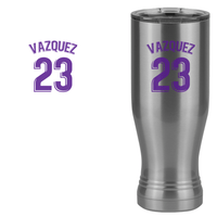 Thumbnail for Personalized Jersey Number Pilsner Tumbler (20 oz) - Spain Soccer - Design View