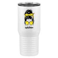 Thumbnail for Personalized Messy Bun Tall Travel Tumbler (20 oz) - Softball Mom - Right View