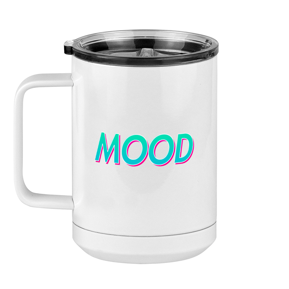 Mood Coffee Mug Tumbler with Handle (15 oz) - Left View