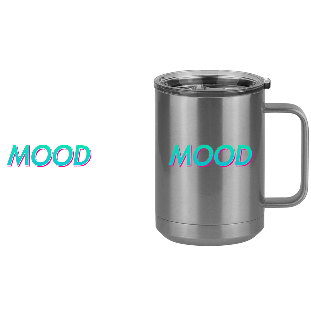 Mood Coffee Mug Tumbler with Handle (15 oz) - Design View