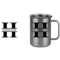 Thumbnail for Personalized Name & Initial Coffee Mug Tumbler with Handle (15 oz) - Design View