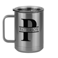 Thumbnail for Personalized Name & Initial Coffee Mug Tumbler with Handle (15 oz) - Left View