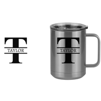 Thumbnail for Personalized Name & Initial Coffee Mug Tumbler with Handle (15 oz) - Design View