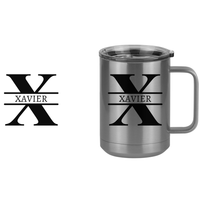 Thumbnail for Personalized Name & Initial Coffee Mug Tumbler with Handle (15 oz) - Design View