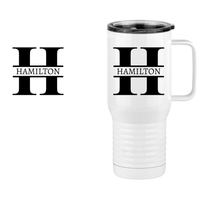 Thumbnail for Personalized Name & Initial Travel Coffee Mug Tumbler with Handle (20 oz) - Design View