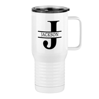 Thumbnail for Personalized Name & Initial Travel Coffee Mug Tumbler with Handle (20 oz) - Right View